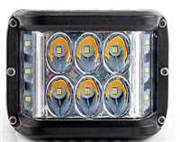 ÇALISMA LAMBASI 6 LED SARI-BEYAZ ÇAKARLI 18W 10-30V 1